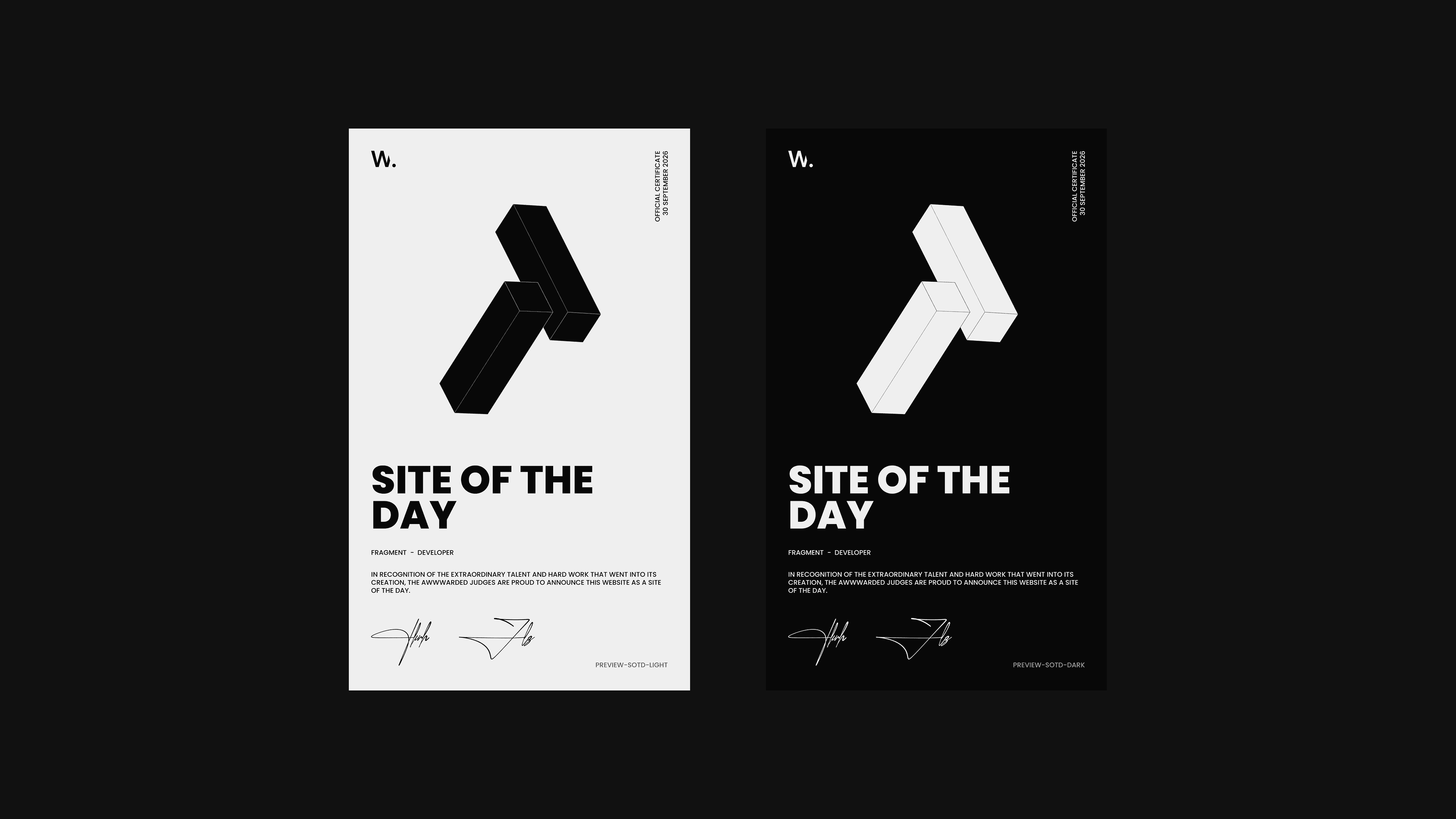Site of the Day certificate